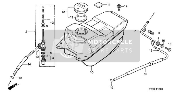 17505GT8600, Rubber, Fuel Tank, Honda, 0